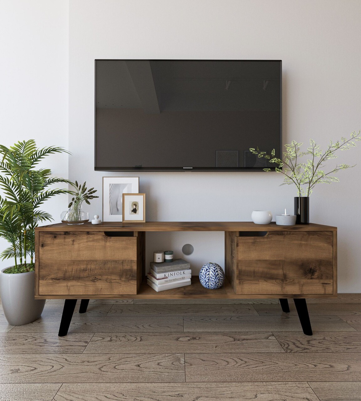 Comoda TV, Hanah Home, Siena, 139.7x53x53 cm, PAL, Maro - imagine 6